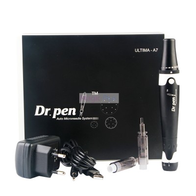 Ultima A7 Black Electric DR Derma Pen Derma Roller Dermaroller for Hair Loss Treatment